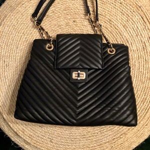 Beautiful black chevron bag by Jessica Simpson!